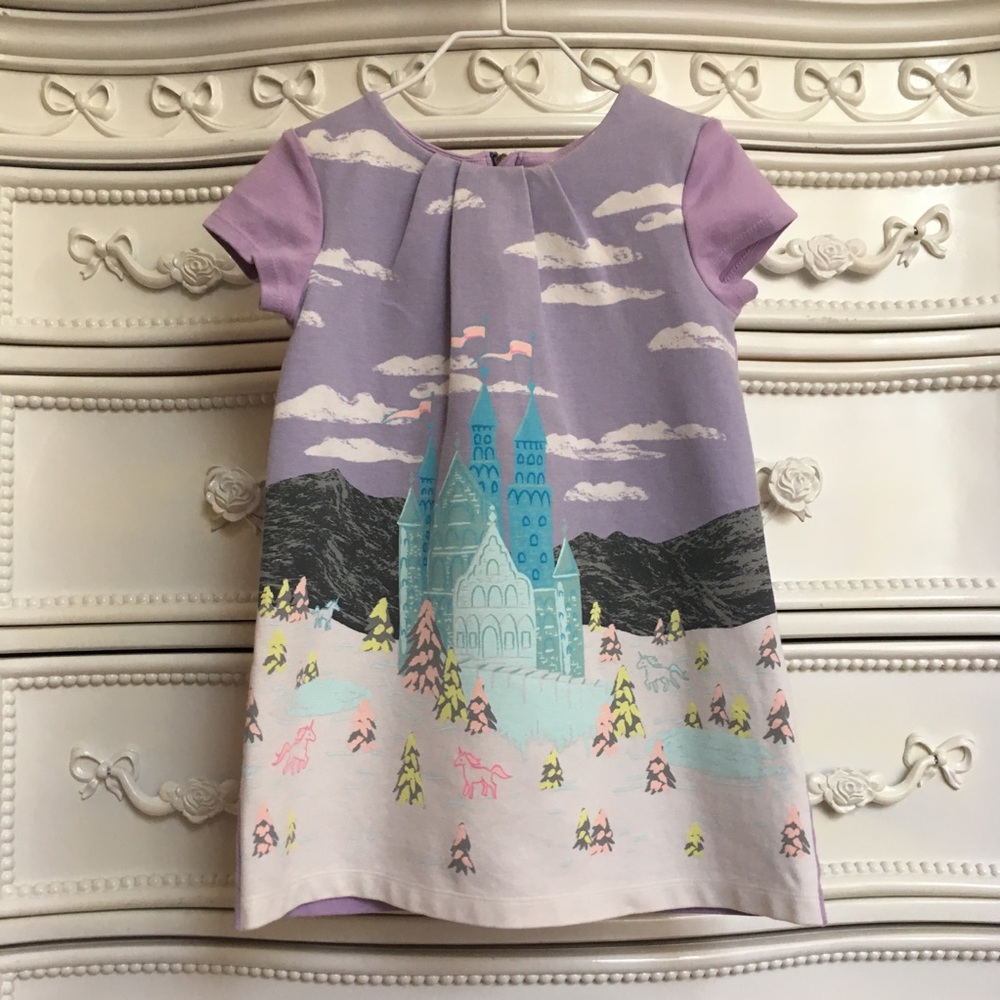 ❤️Match? Castles & Unicorns girls short sleeve palace dress 4t lavender
